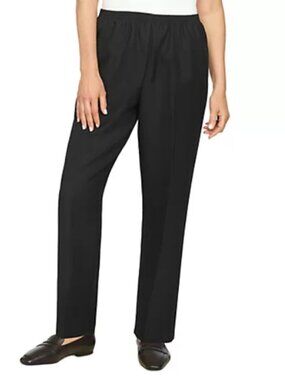 Alfred Dunner Black Elastic Waist Pants